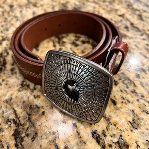 Carhartt Tan Nubuck Brown Leather Belt Sz Large